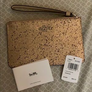 Glitter Coach wristlet